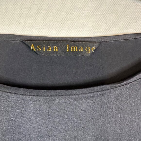 Asian Image Silk Kaftan Buddha Dress One Size Up to XL Loungewear India RARE Zen - Picture 4 of 14